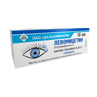 ЛЕВОМИЦЕТИН капли глаз. (фл.) 0.25% - 10мл 1 шт.