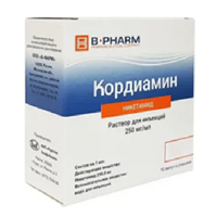 КОРДИАМИН р-р д/ин. (амп.) 25% - 2мл 10 шт.