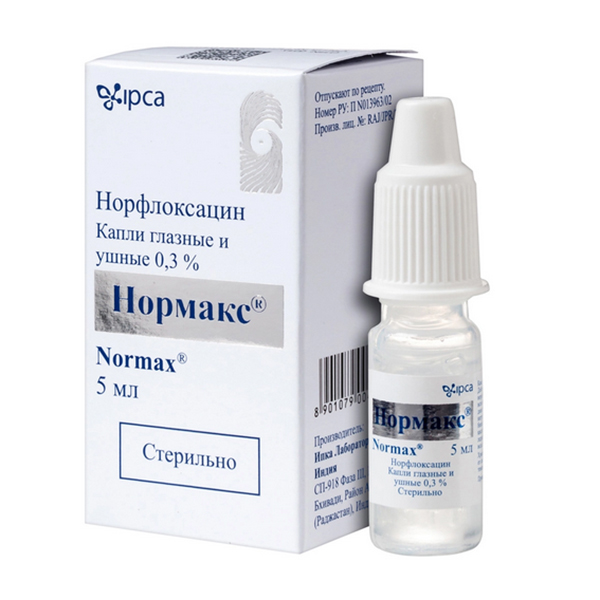 НОРМАКС капли гл./ушн. (фл-кап.) 0.3% - 5мл 1 шт.