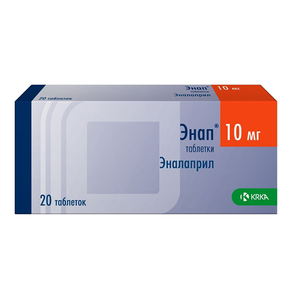 Энап таб. 10мг №20 Энап таб. 10мг №20