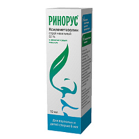 РИНОРУС спрей назал. (фл.) 0.1% - 10мл 1 шт.