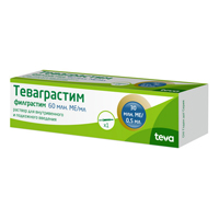 ТЕВАГРАСТИМ р-р д/ин. (шприц) 60млн.МЕ - 0.5мл 1 шт.