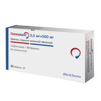 ГЛЮКОВАНС таб п/об 2.5мг/500мг 30 шт.