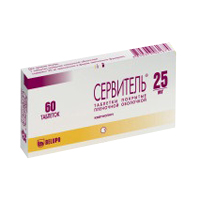 СЕРВИТЕЛЬ таб п/об 25мг 60 шт.