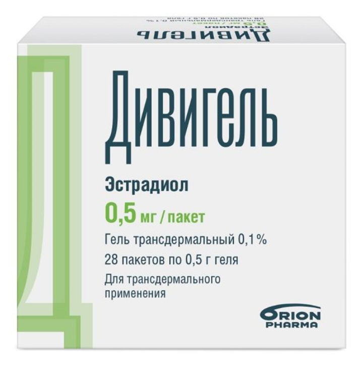 Дивигель гель трансдермальный 0,1% 0,5 г пакетики 28 шт Дивигель гель трансдермальный 0,1% 0,5 г пакетики 28 шт