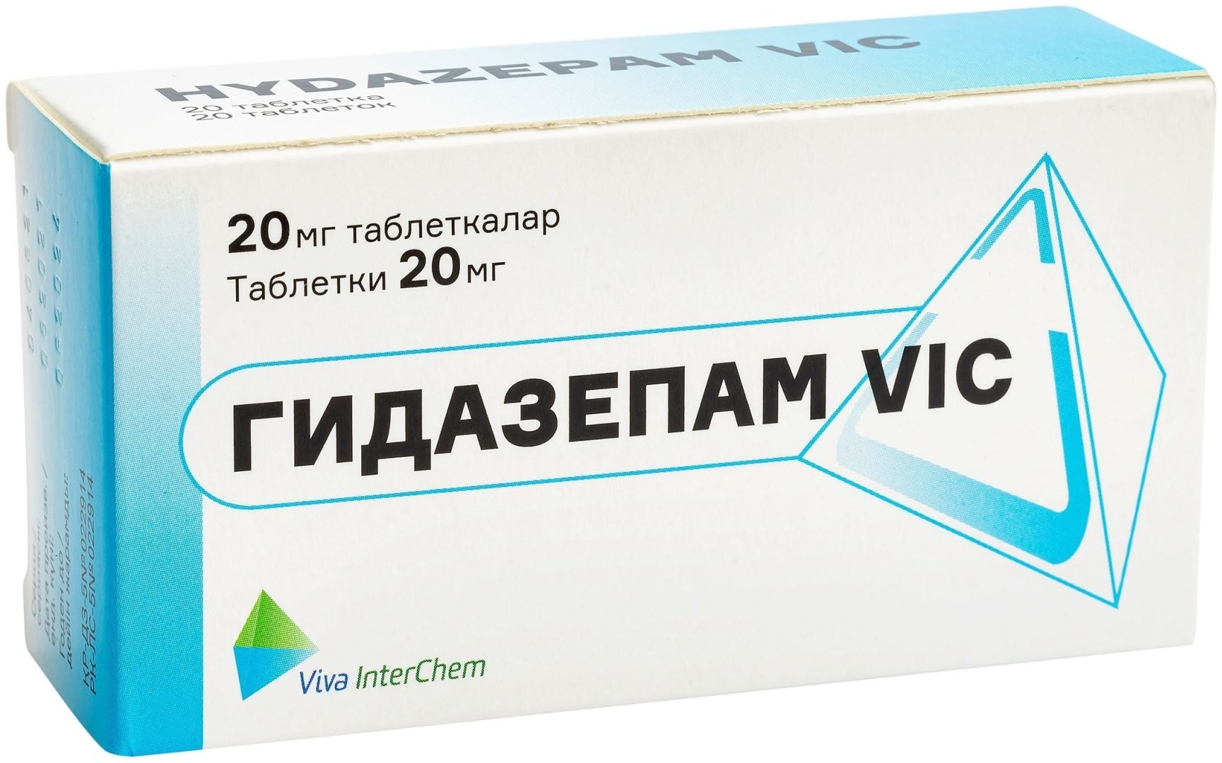 ГИДАЗЕПАМ VIC 0.02 20 шт. ТАБЛ ГИДАЗЕПАМ VIC 0.02 20 шт. ТАБЛ
