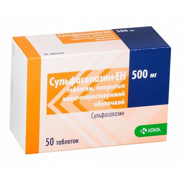 Сульфасалазин-ЕН таб. кишечнораств. п/пл. об. 500мг №50 — Фото 2