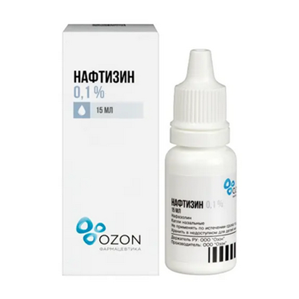 НАФТИЗИН капли назал. (фл.) 0.1% - 15мл 1 шт.