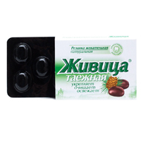 Жевательная резинка ЖИВИЦА ТАЕЖНАЯ Смолка Лиственница с облепихой