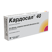 Кардосал 40 таб. п/пл. об. 40мг №28