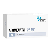 АГОМЕЛАТИН таб п/об 25мг 98 шт.